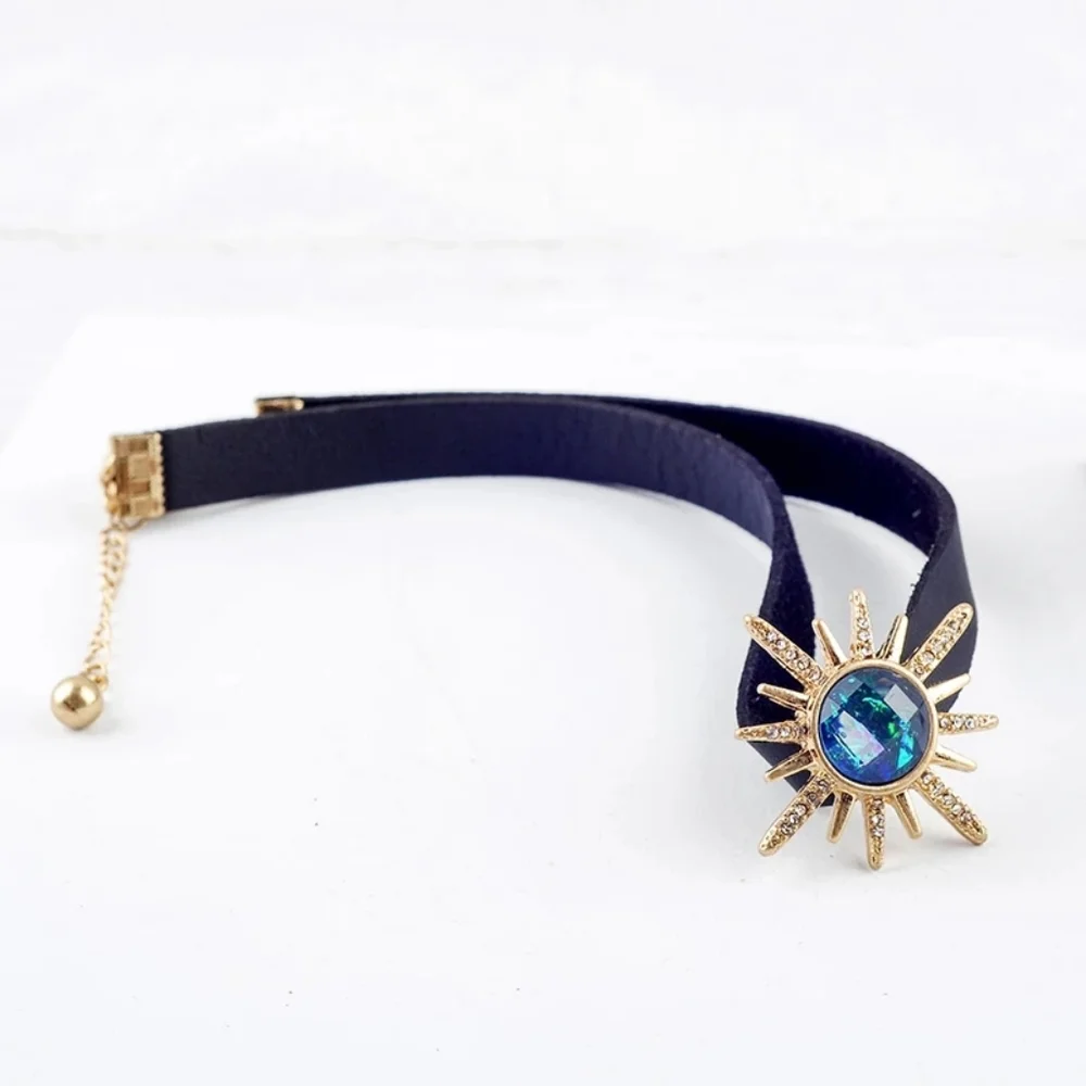 Iridescent Sunburst Star Choker